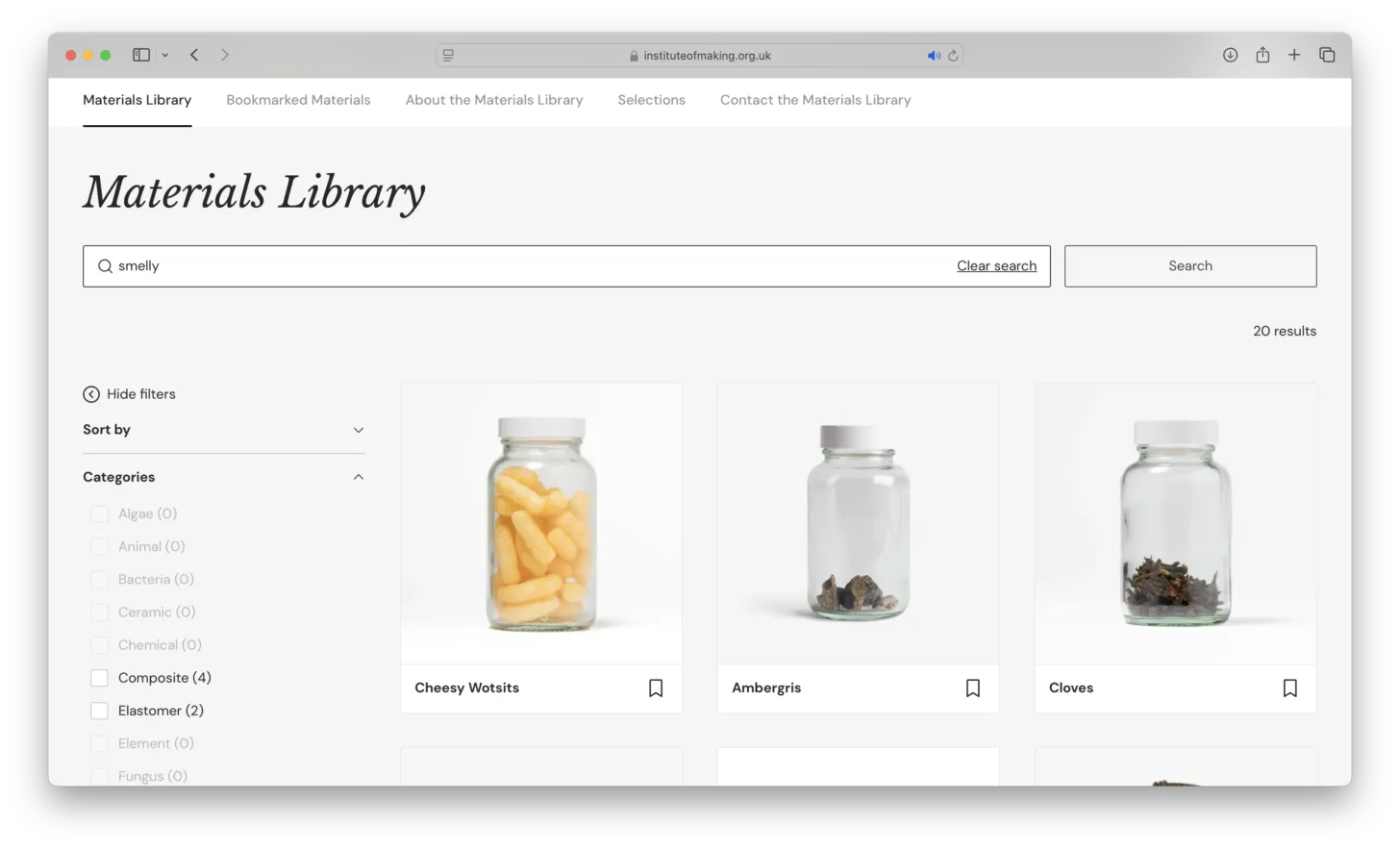 Mini Material Sample Library Our new & improved digital Materials Library - Institute of Making