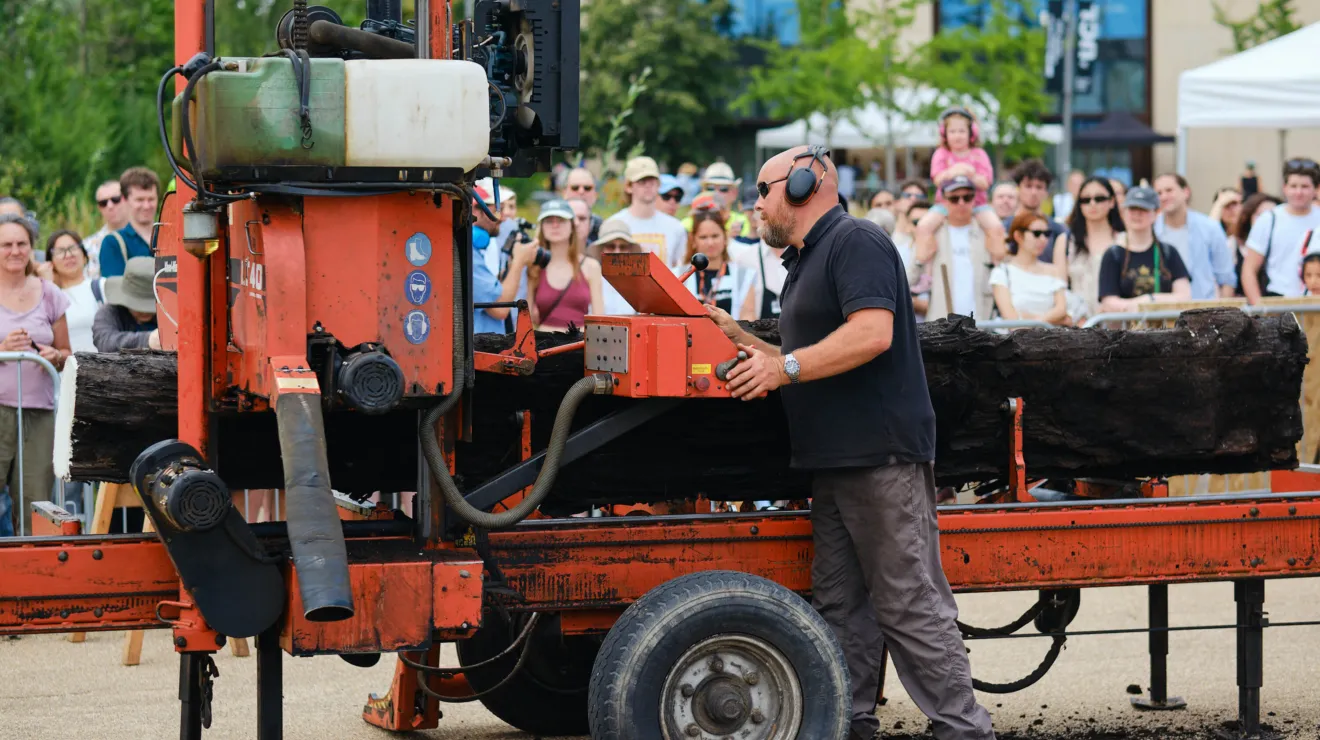 Bog oak milling at the Festival of Stuff