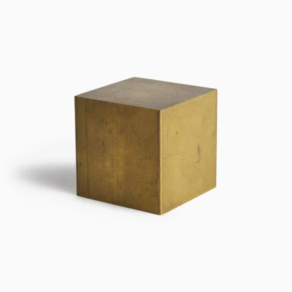 Cube of brass