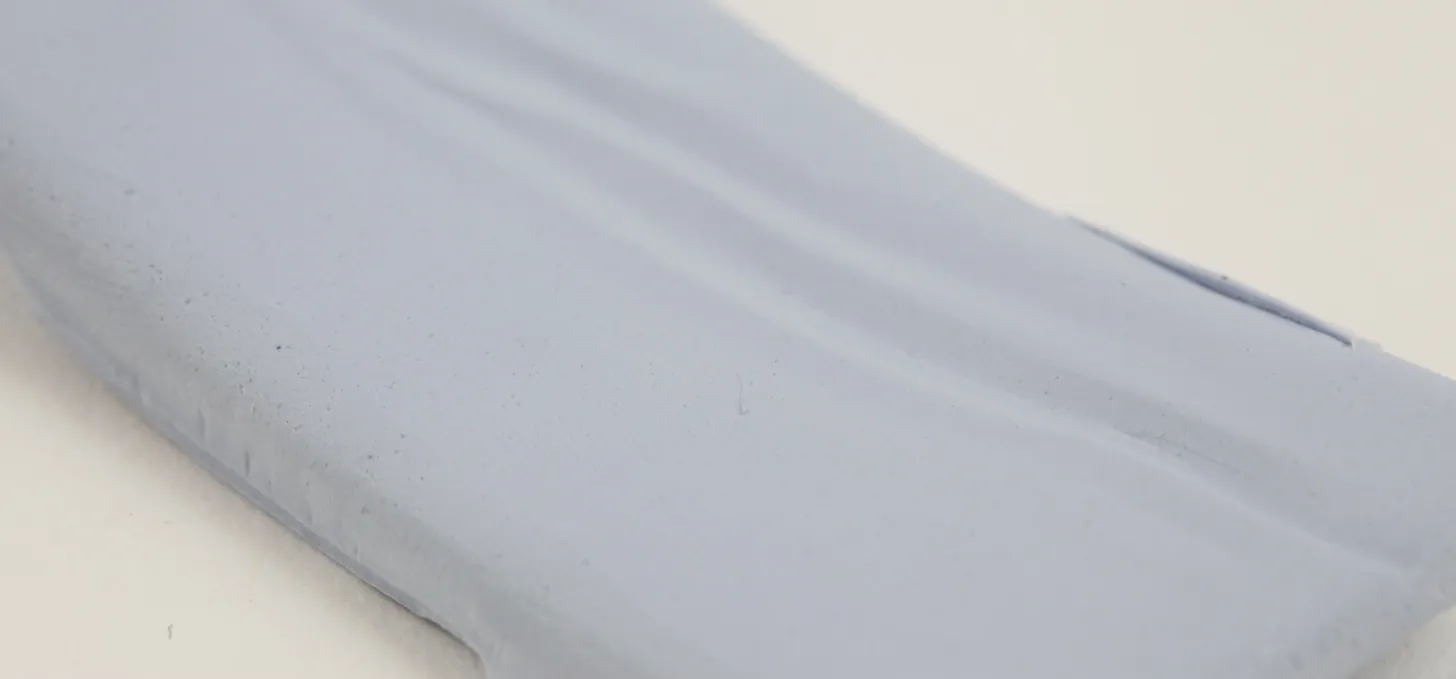 Blue tack close up