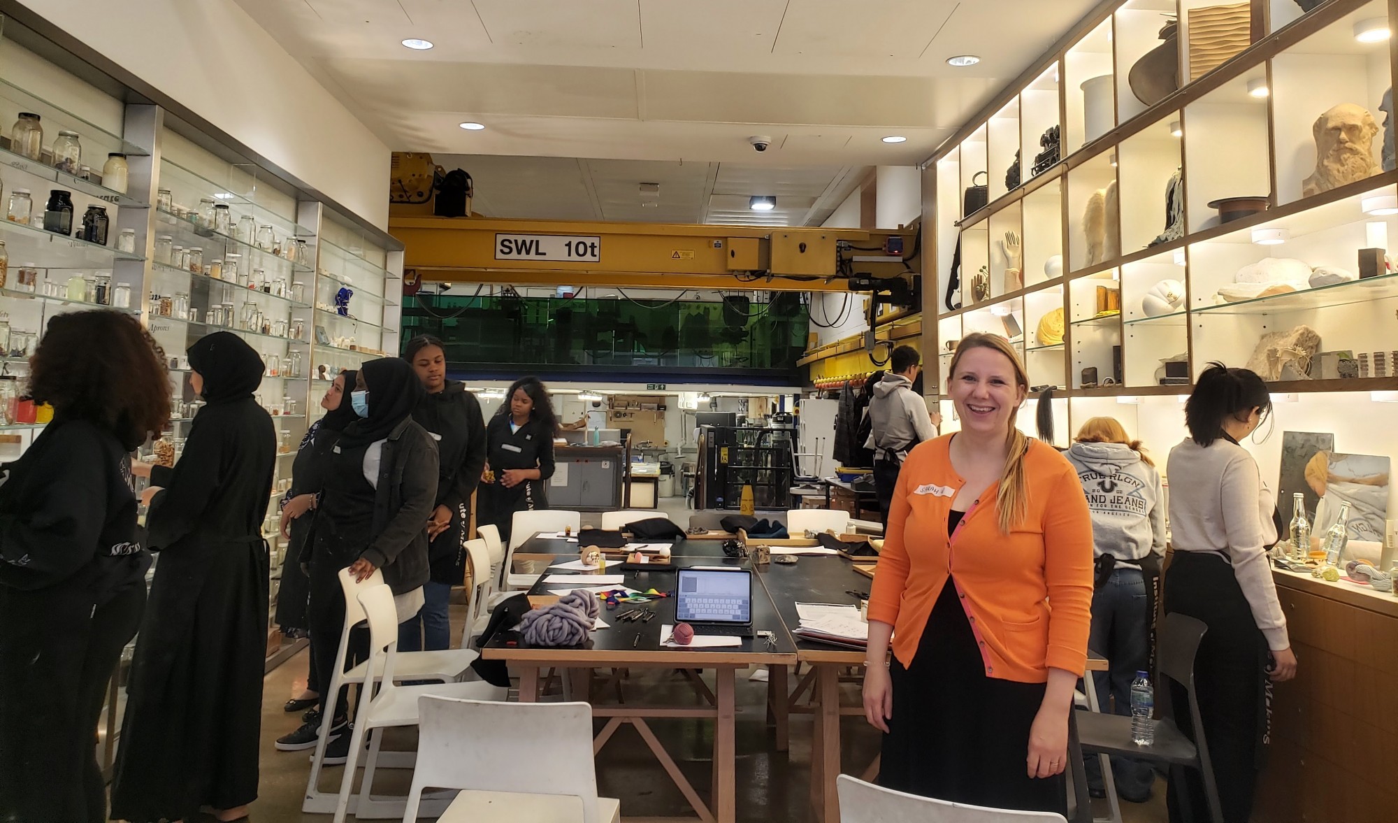 Participants exploring the Materials Library after a session with our Materials Librarian Sarah Wilkes