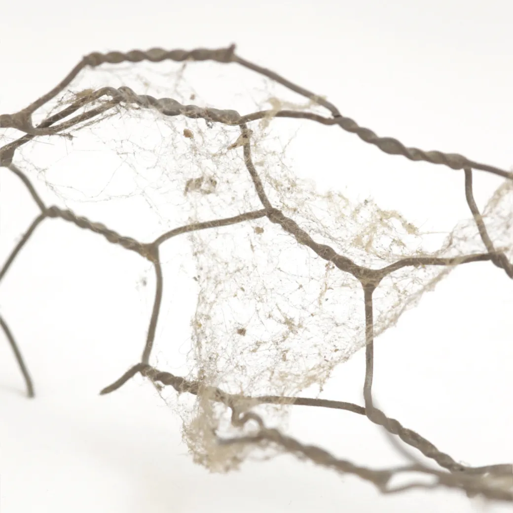 Spider Silk Cobweb (on chicken wire) - Institute of Making